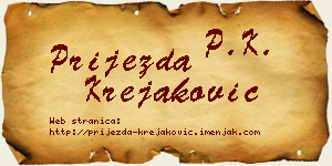 Prijezda Krejaković vizit kartica